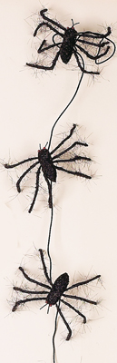 56" Black Spider Garland