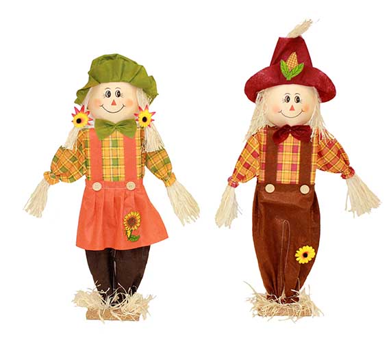 24" Standing Scarecrow, 2 Asst