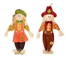 24" Standing Scarecrow, 2 Asst