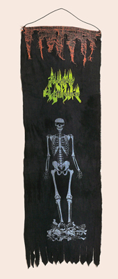 5' Hanging Skeleton Banner