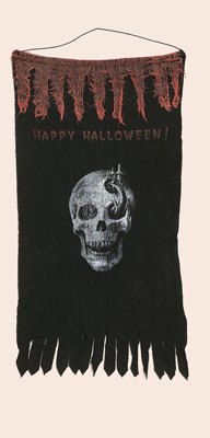 4' Hanging Skull Banner