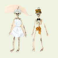 20" Skeleton Bride & Groom