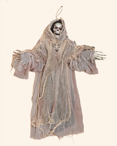 36" Hanging Skeleton Grim Reaper in Cloth