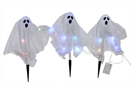 20" Light Up Ghost Path Markers, Set of 3
