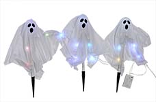 20" Light Up Ghost Path Markers, Set of 3