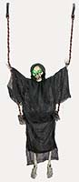 70" Hanging Animated Dressed Skeleton on Swing