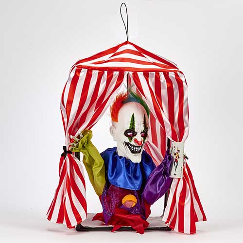 27" Hanging Animated Clown In An Arcade Box 