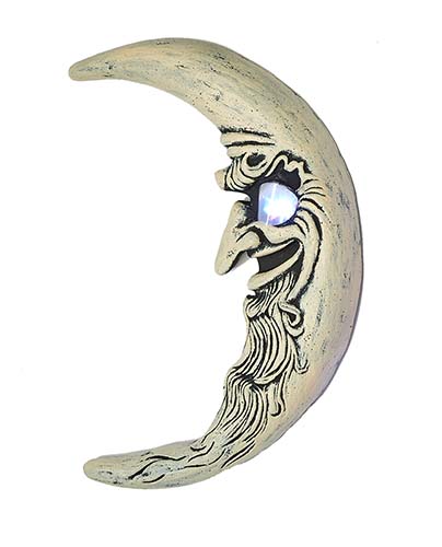 20" Hanging Crescent Moon With Flashing Eye