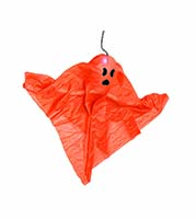 24" Hanging Orange Light Up Ghost 