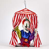 19" Animated Hanging Clown In Tent