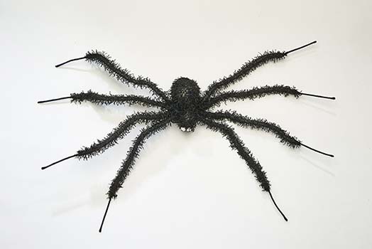 65" Black Spider With Large White Eyes