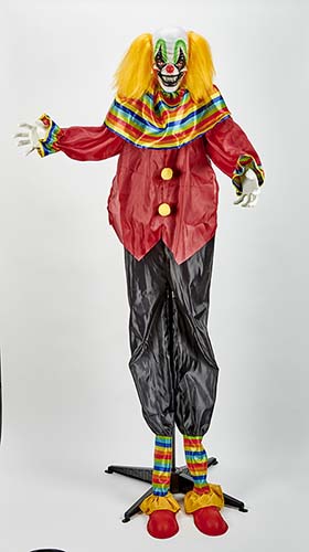 69" Standing Animated Clown Light Up Eyes