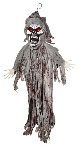70" Hanging Skeleton Reaper w/ Lighted Eyes