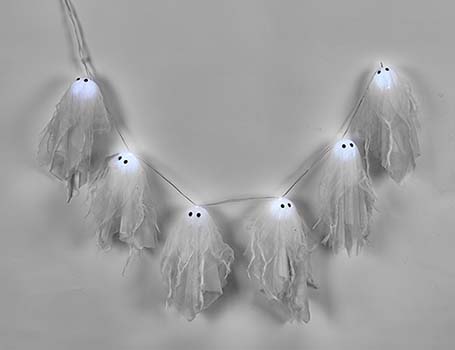 43" LED Multicolor Flashing Ghost Garland