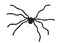 36" Large Black Animated Crawling Spider