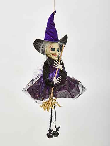 18" Hanging Witch w/ Broom