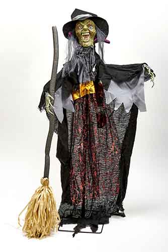 48" Animated Standing Witch w/ Moving Head