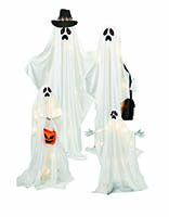 Halloween Light Up Standing 4pc Ghost Family 