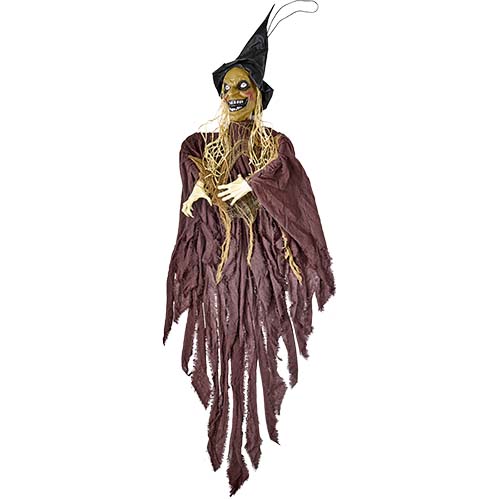 84" Animated Halloween Hanging Shaking Witch