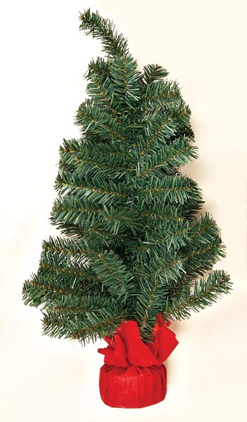 23" Christmas Tree with Red Velvet Base