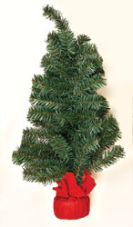 23" Christmas Tree with Red Velvet Base