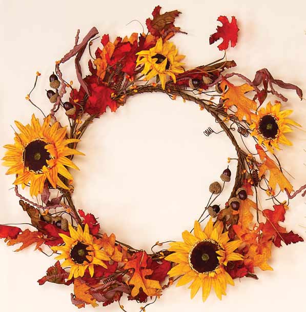 22" Sunflower Wreath