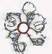 1" Curly Berry w/Leaves Candle Ring - CLOSE OUT