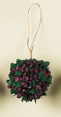 3" Mixed Berry Ball w/Leaves