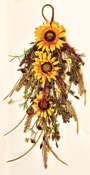 28" Mixed Fall Sunflower Teardrop