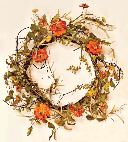 22" Mixed Mum & Berry Wreath, I.D 13"