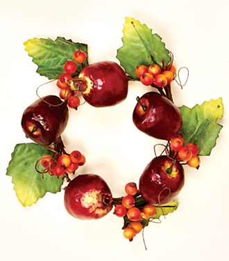 3.75" Apple & Pomegranate/Berry Candle Ring