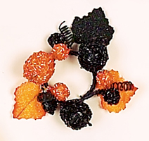 1.5" Beaded Halloween Candle Ring