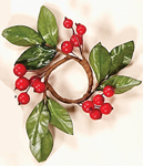 1.25" Leaf & Berry Candle Ring