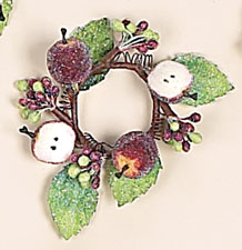 1.5" Sugared Apple Candle Ring