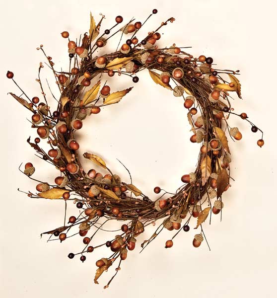 14" Acorn & Leaf Wreath