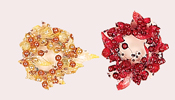 1.25" Acrylic Bead & Leaf Candle Ring