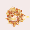 3" Acrylic Bead & Leaf Candle Ring