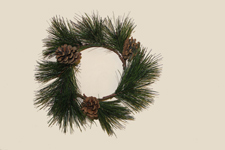 4.25" Pine and Cone Candle Ring