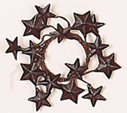 1.5" Metal Star Candle Ring