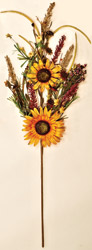 34" Mixed Fall Sunflower Branch