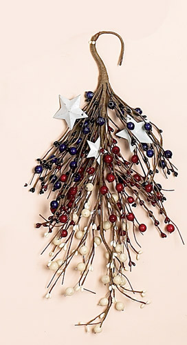 20" Hanging Swag w/Metal Stars