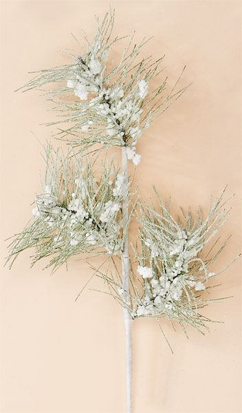 28" Snowy Pine Spray