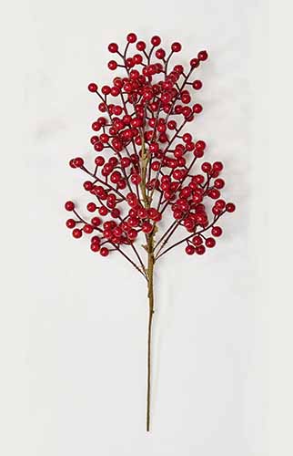 18" Weatherproof Red Berry Spray