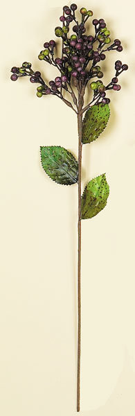 20" Berry Cluster W/Leaves