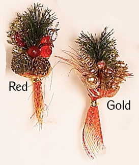 5" Glittered Xmas Pick