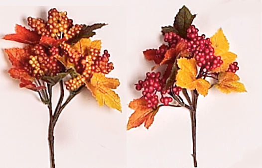 5" Fall Leaf & Berry Pick