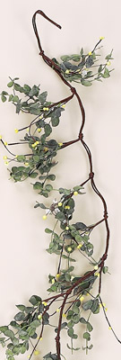 4' Eucalyptus Garland w/Berries - CLOSE OUT