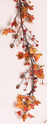6' Mini Maple Leaf & Pod Garland