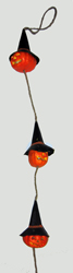 5 Pumpkin Witches on Twine