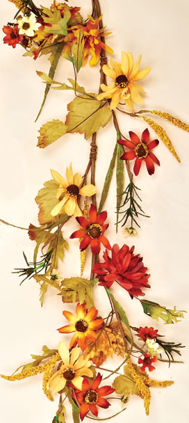 5' Fall Floral Garland